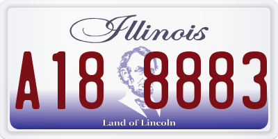 IL license plate A188883