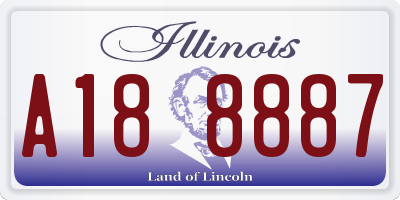 IL license plate A188887
