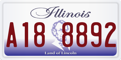IL license plate A188892