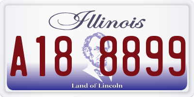 IL license plate A188899