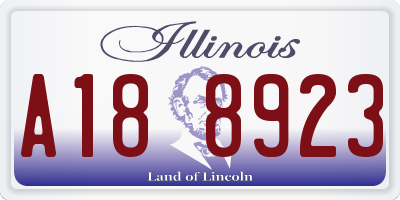 IL license plate A188923