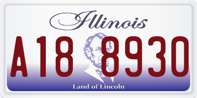 IL license plate A188930