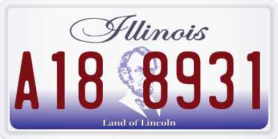 IL license plate A188931
