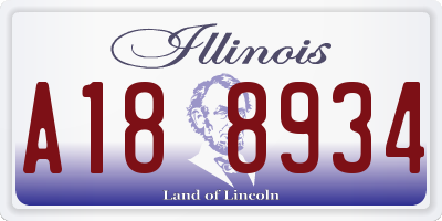 IL license plate A188934