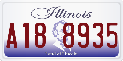 IL license plate A188935