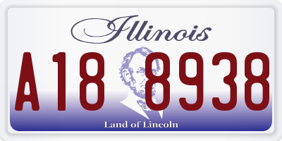 IL license plate A188938