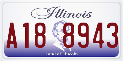 IL license plate A188943