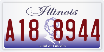 IL license plate A188944