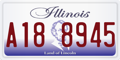 IL license plate A188945