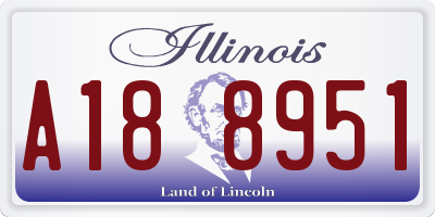 IL license plate A188951
