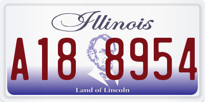 IL license plate A188954