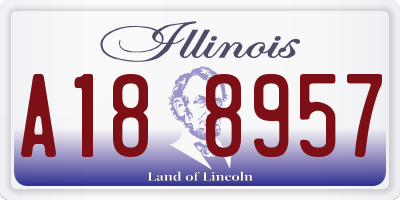 IL license plate A188957