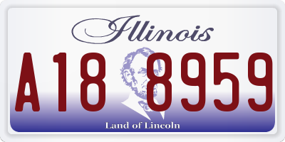 IL license plate A188959