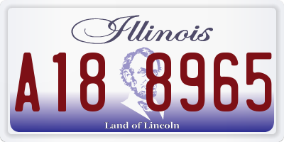 IL license plate A188965