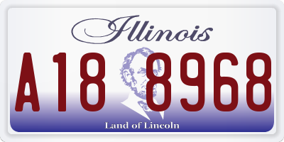 IL license plate A188968