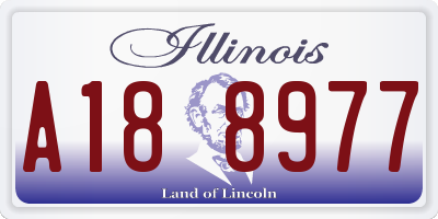 IL license plate A188977
