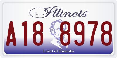 IL license plate A188978