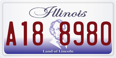 IL license plate A188980