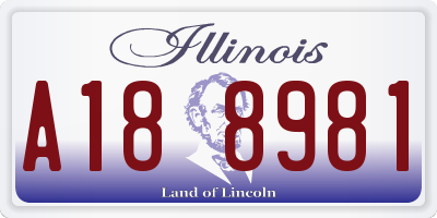 IL license plate A188981