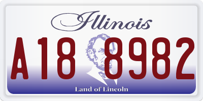 IL license plate A188982