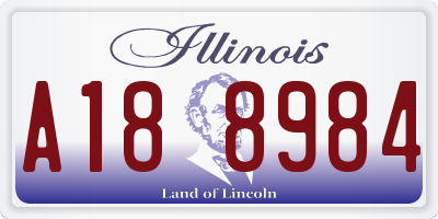 IL license plate A188984