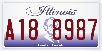 IL license plate A188987