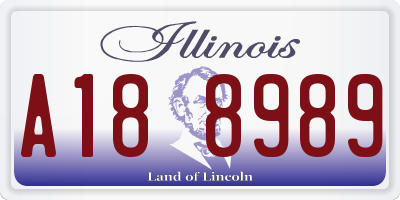IL license plate A188989