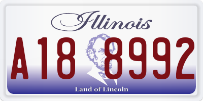 IL license plate A188992