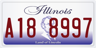 IL license plate A188997