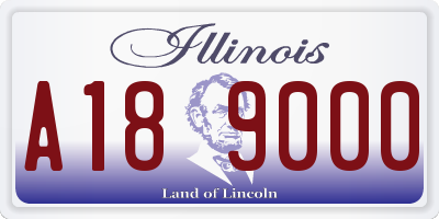 IL license plate A189000