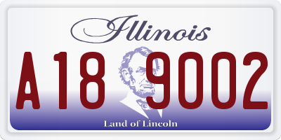 IL license plate A189002