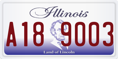 IL license plate A189003