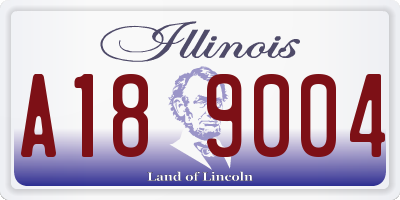 IL license plate A189004