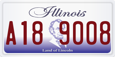 IL license plate A189008