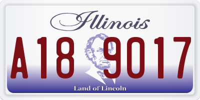 IL license plate A189017