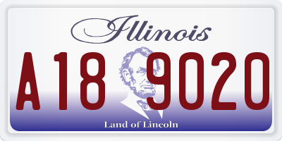 IL license plate A189020