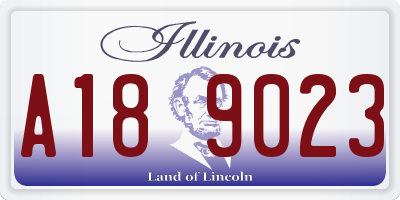 IL license plate A189023