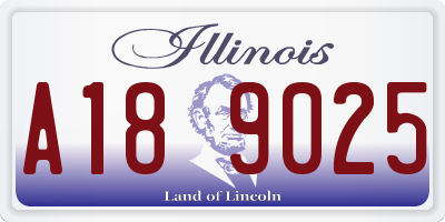 IL license plate A189025