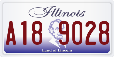 IL license plate A189028
