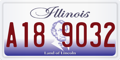 IL license plate A189032