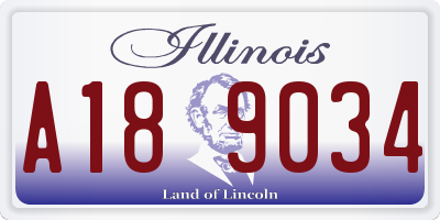 IL license plate A189034