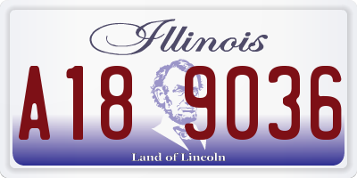 IL license plate A189036