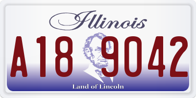 IL license plate A189042