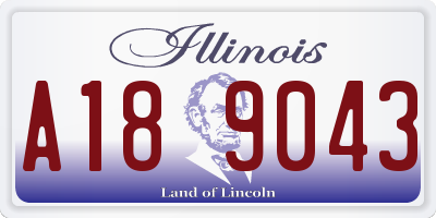 IL license plate A189043