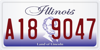 IL license plate A189047