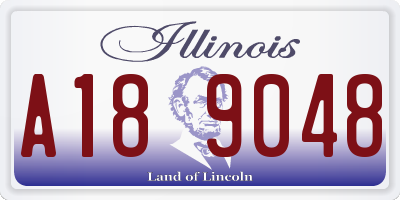 IL license plate A189048