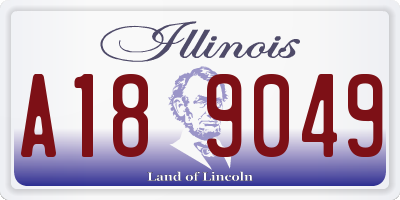 IL license plate A189049