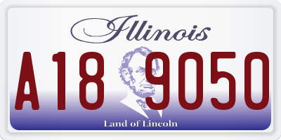 IL license plate A189050