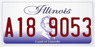 IL license plate A189053