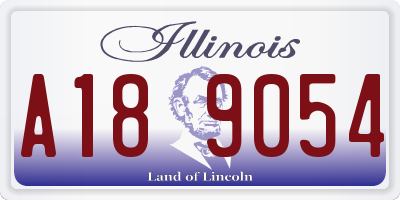 IL license plate A189054